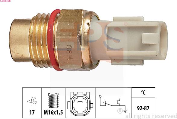 EPS 1.850.198 - Termocontatto, Ventola radiatore www.autoricambi360.it