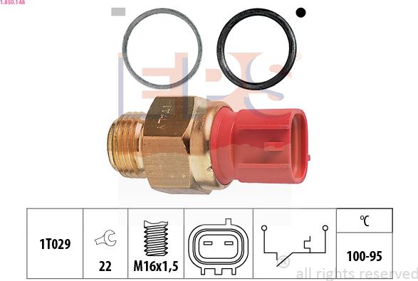 EPS 1.850.148 - Termocontatto, Ventola radiatore www.autoricambi360.it