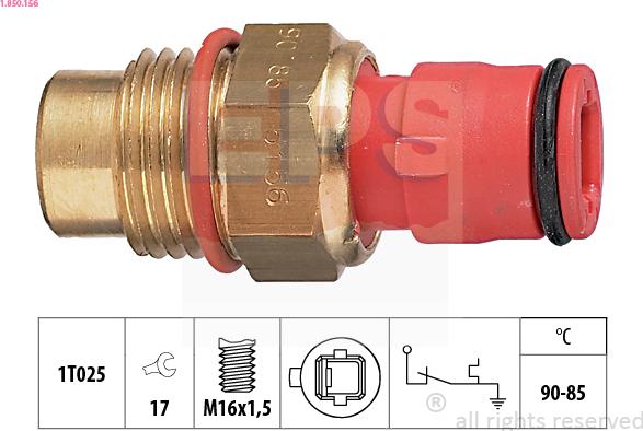 EPS 1.850.156 - Termocontatto, Ventola radiatore www.autoricambi360.it