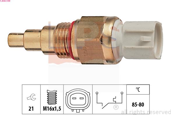 EPS 1.850.109 - Termocontatto, Ventola radiatore www.autoricambi360.it
