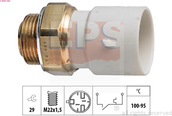 EPS 1.850.182 - Termocontatto, Ventola radiatore www.autoricambi360.it