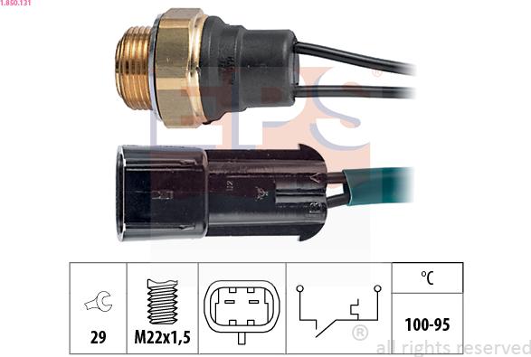 EPS 1.850.131 - Termocontatto, Ventola radiatore www.autoricambi360.it