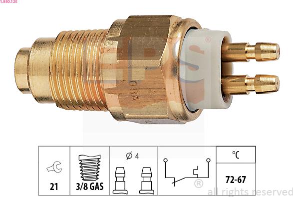 EPS 1.850.125 - Termocontatto, Ventola radiatore www.autoricambi360.it