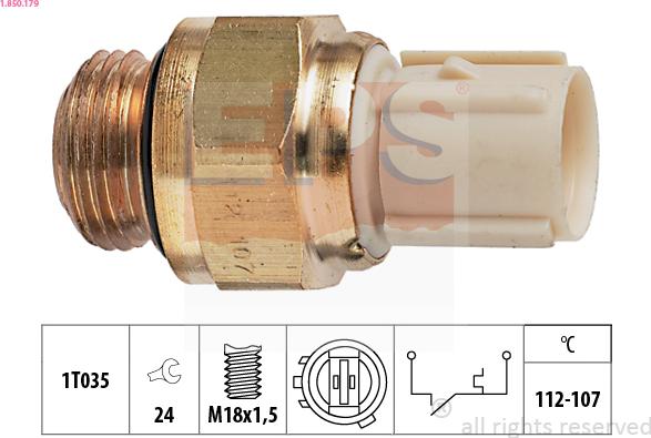 EPS 1.850.179 - Termocontatto, Ventola radiatore www.autoricambi360.it