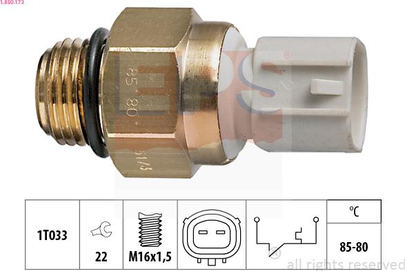 EPS 1.850.173 - Termocontatto, Ventola radiatore www.autoricambi360.it
