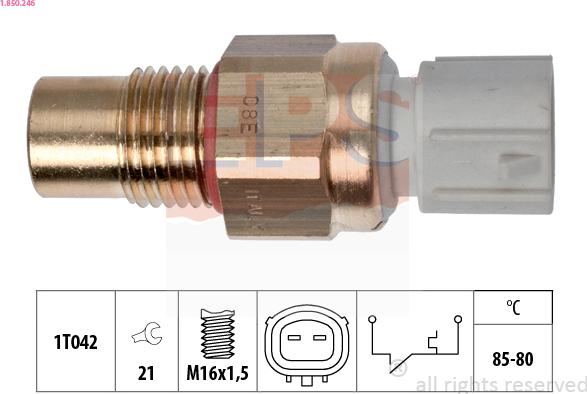 EPS 1.850.246 - Termocontatto, Ventola radiatore www.autoricambi360.it