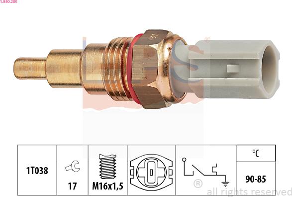 EPS 1.850.205 - Termocontatto, Ventola radiatore www.autoricambi360.it