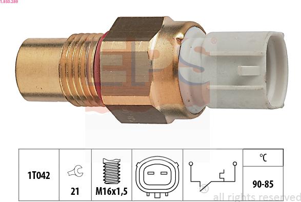 EPS 1.850.289 - Termocontatto, Ventola radiatore www.autoricambi360.it