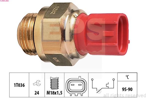 EPS 1.850.282 - Termocontatto, Ventola radiatore www.autoricambi360.it