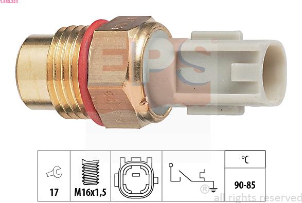 EPS 1.850.223 - Termocontatto, Ventola radiatore www.autoricambi360.it