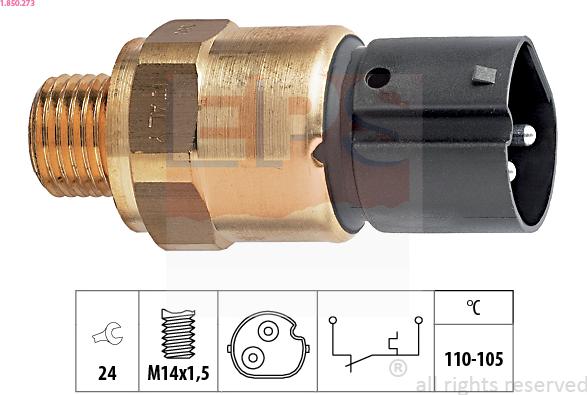 EPS 1.850.273 - Termocontatto, Ventola radiatore www.autoricambi360.it