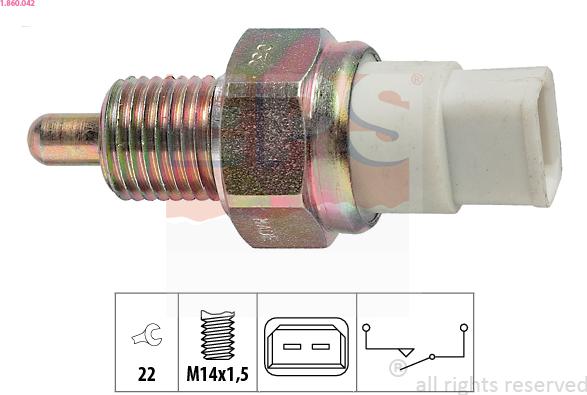 EPS 1.860.042 - Interruttore, Luce di retromarcia www.autoricambi360.it