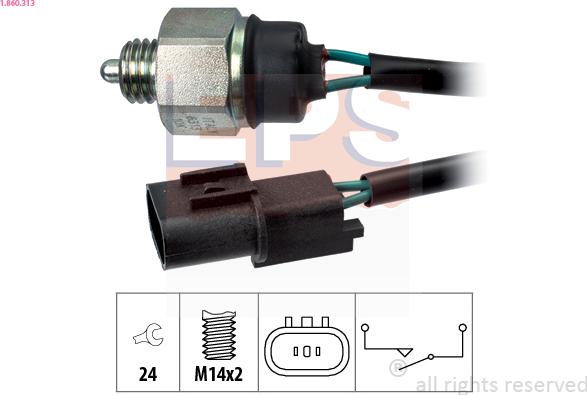 EPS 1.860.313 - Interruttore, Luce di retromarcia www.autoricambi360.it