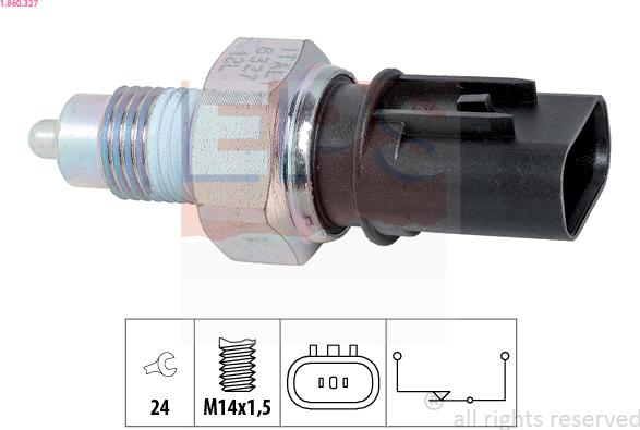 EPS 1.860.327 - Interruttore, Luce di retromarcia www.autoricambi360.it