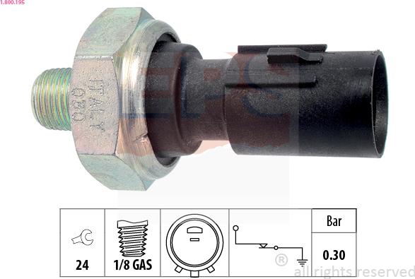 EPS 1.800.195 - Sensore, Pressione olio www.autoricambi360.it