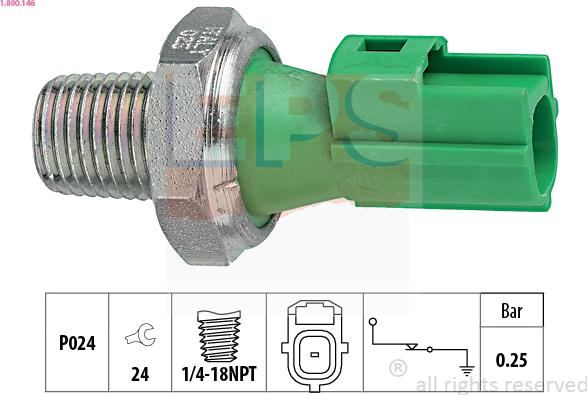 EPS 1.800.146 - Sensore, Pressione olio www.autoricambi360.it