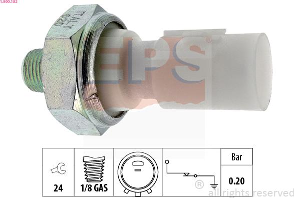 EPS 1.800.182 - Sensore, Pressione olio www.autoricambi360.it