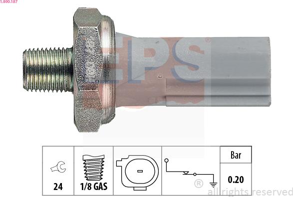 EPS 1.800.187 - Sensore, Pressione olio www.autoricambi360.it