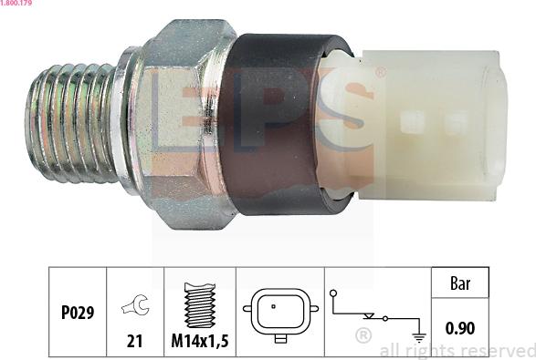 EPS 1.800.179 - Sensore, Pressione olio www.autoricambi360.it