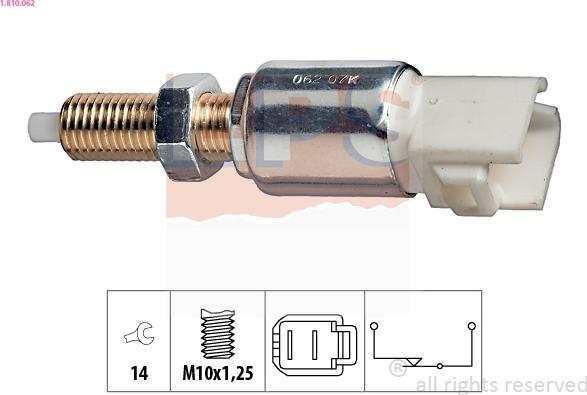 EPS 1.810.062 - Interruttore luce freno www.autoricambi360.it
