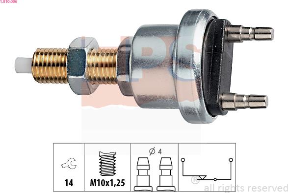 EPS 1.810.006 - Interruttore luce freno www.autoricambi360.it