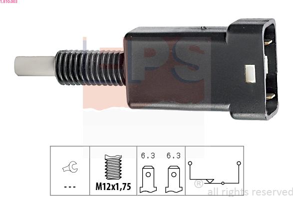 EPS 1.810.003 - Interruttore luce freno www.autoricambi360.it