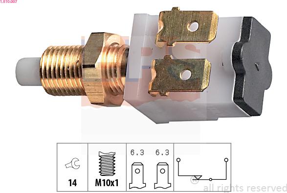 EPS 1.810.007 - Interruttore luce freno www.autoricambi360.it