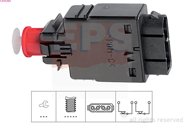 EPS 1.810.081 - Interruttore luce freno www.autoricambi360.it