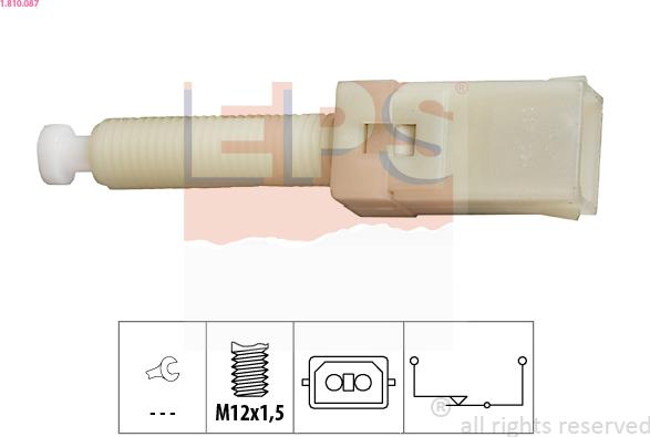 EPS 1.810.087 - Interruttore luce freno www.autoricambi360.it