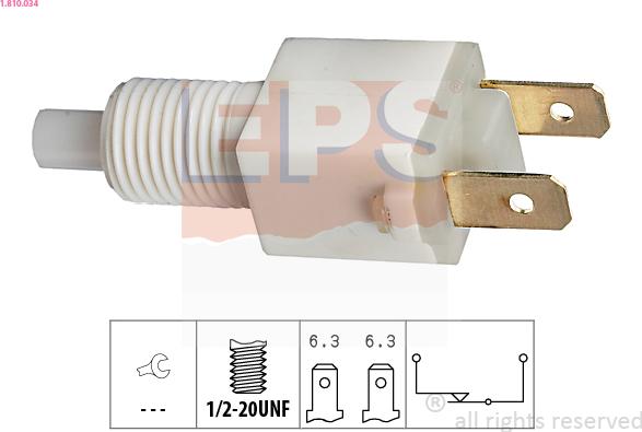 EPS 1.810.034 - Interruttore luce freno www.autoricambi360.it