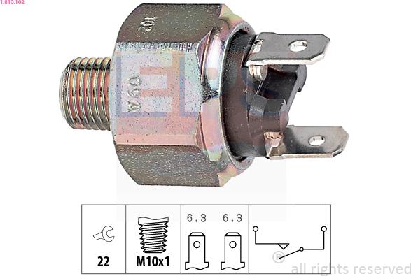 EPS 1.810.102 - Interruttore luce freno www.autoricambi360.it