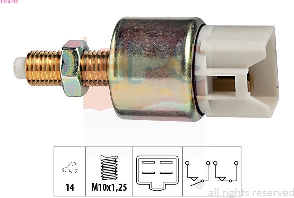 EPS 1.810.119 - Interruttore luce freno www.autoricambi360.it