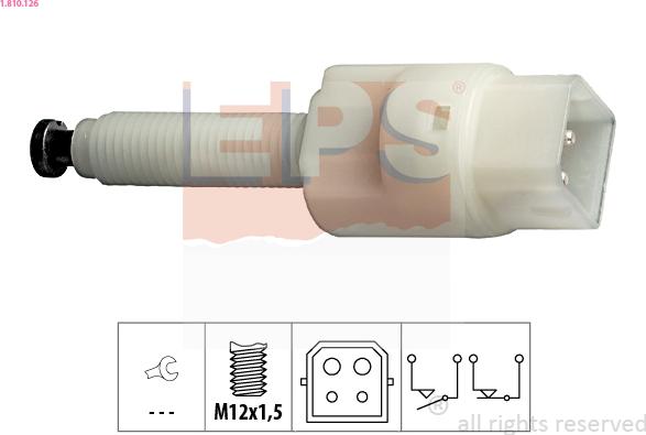 EPS 1.810.126 - Interruttore luce freno www.autoricambi360.it