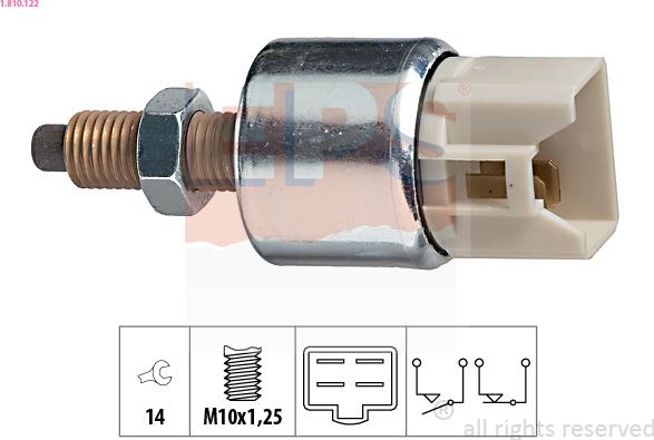 EPS 1.810.122 - Interruttore luce freno www.autoricambi360.it