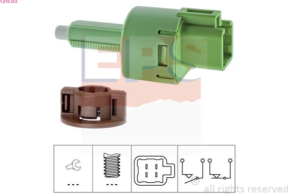 EPS 1.810.254 - Interruttore luce freno www.autoricambi360.it