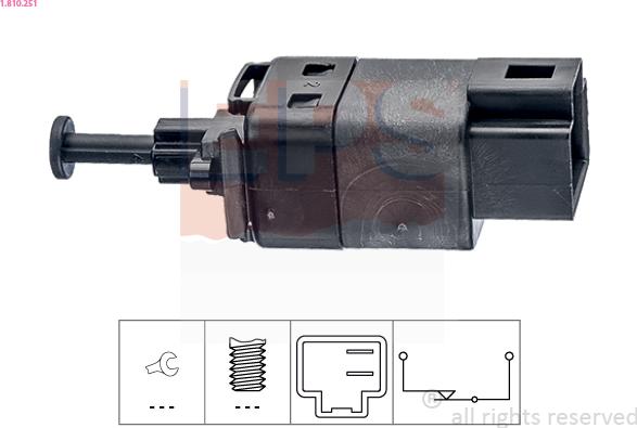 EPS 1.810.251 - Interruttore luce freno www.autoricambi360.it