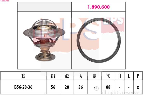 EPS 1.880.948 - Termostato, Refrigerante www.autoricambi360.it