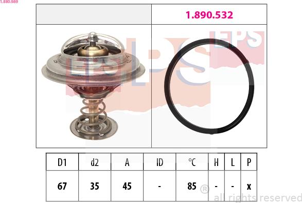 EPS 1.880.989 - Termostato, Refrigerante www.autoricambi360.it