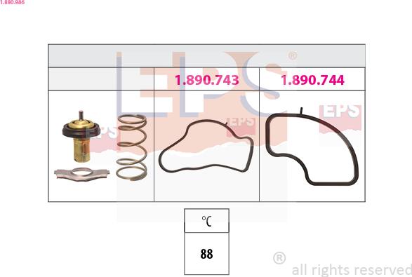 EPS 1.880.986 - Termostato, Refrigerante www.autoricambi360.it