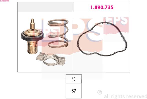 EPS 1.880.930 - Termostato, Refrigerante www.autoricambi360.it
