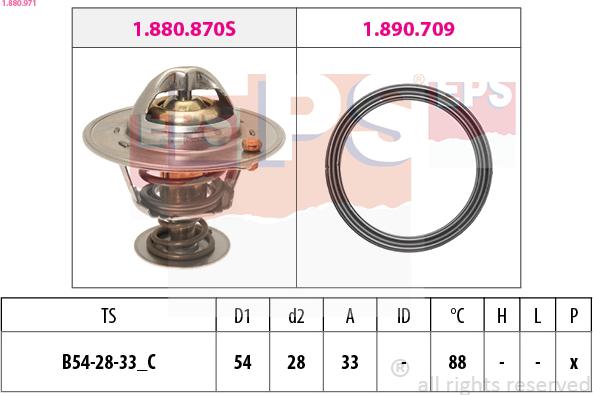 EPS 1.880.971 - Termostato, Refrigerante www.autoricambi360.it