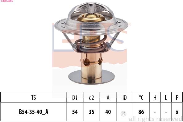 EPS 1.880.498S - Termostato, Refrigerante www.autoricambi360.it