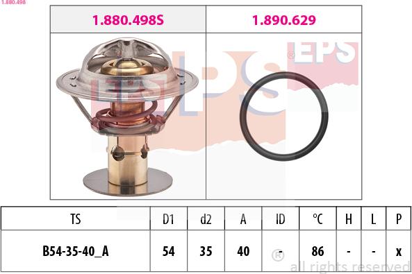 EPS 1.880.498 - Termostato, Refrigerante www.autoricambi360.it