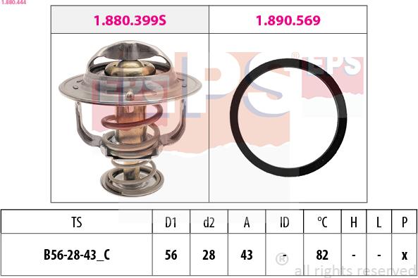 EPS 1.880.444 - Termostato, Refrigerante www.autoricambi360.it