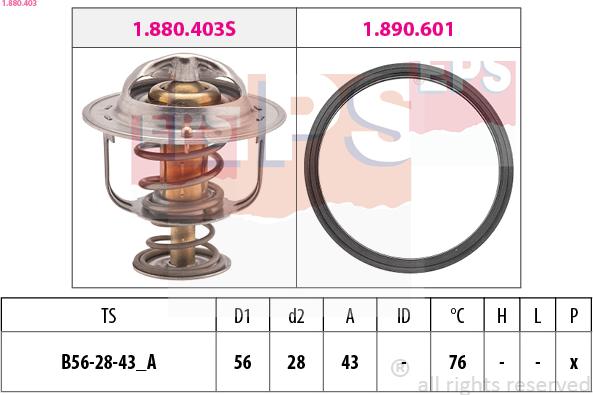 EPS 1.880.403 - Termostato, Refrigerante www.autoricambi360.it