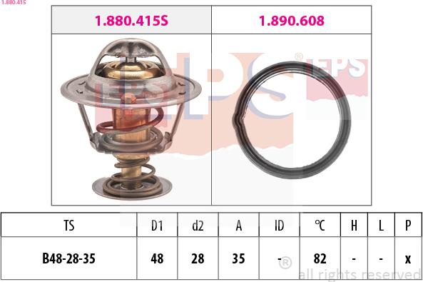 EPS 1.880.415 - Termostato, Refrigerante www.autoricambi360.it