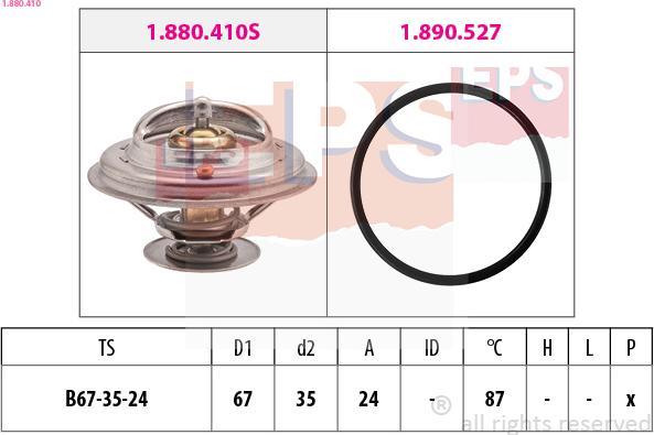 EPS 1.880.410 - Termostato, Refrigerante www.autoricambi360.it