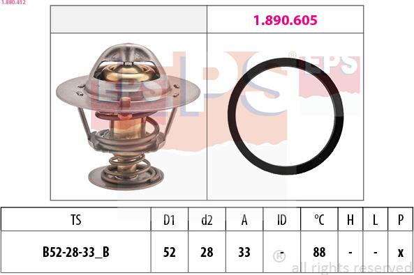 EPS 1.880.412 - Termostato, Refrigerante www.autoricambi360.it