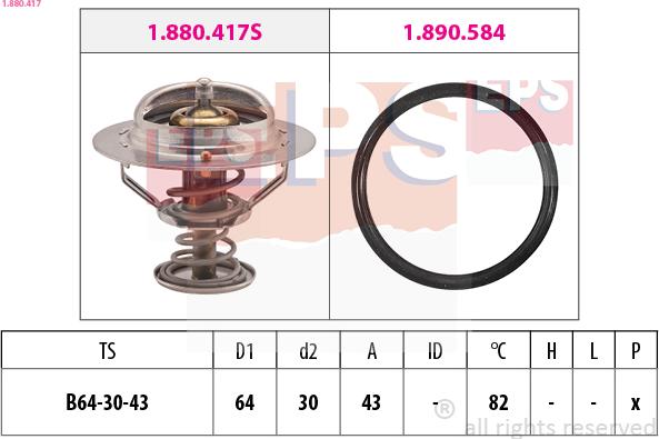 EPS 1.880.417 - Termostato, Refrigerante www.autoricambi360.it