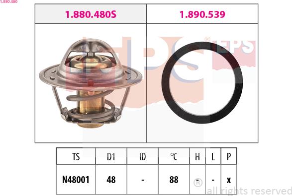 EPS 1.880.480 - Termostato, Refrigerante www.autoricambi360.it